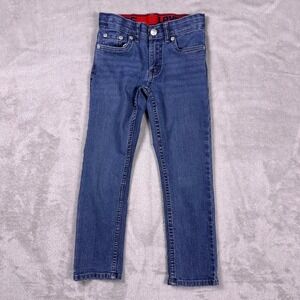 Levi 511 Slim Fit Jeans Boys Size 7 Regular Blue Denim Adjustable Waist